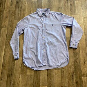 Ralph Lauren Blue Long Sleeve Button Down Shirt Size 16 41